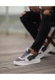 184 WHİTE AND GREY SUEDE