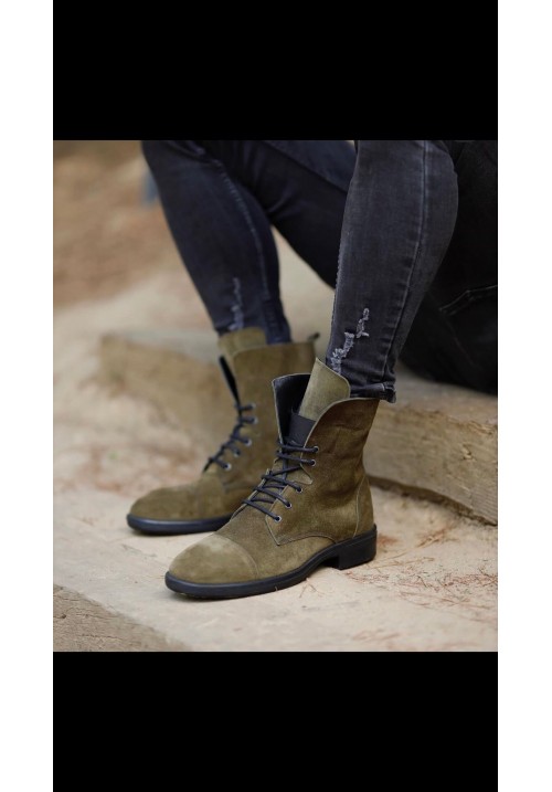 4821 ARMY GREEN SUEDE BOOTS